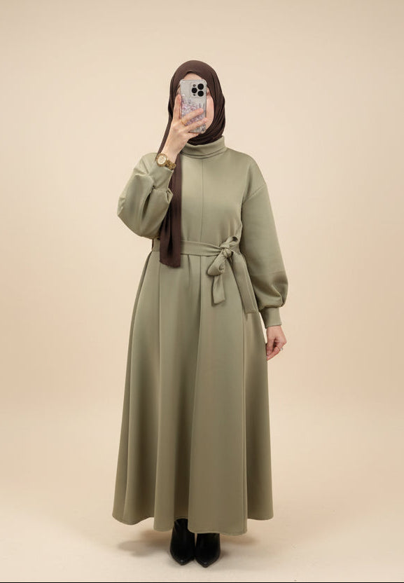 Scuba Dress Maxikleid mit Kragen