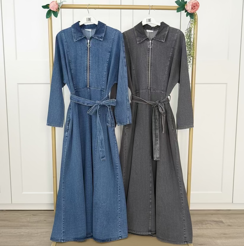 Denim Dress Jeans Maxikleid