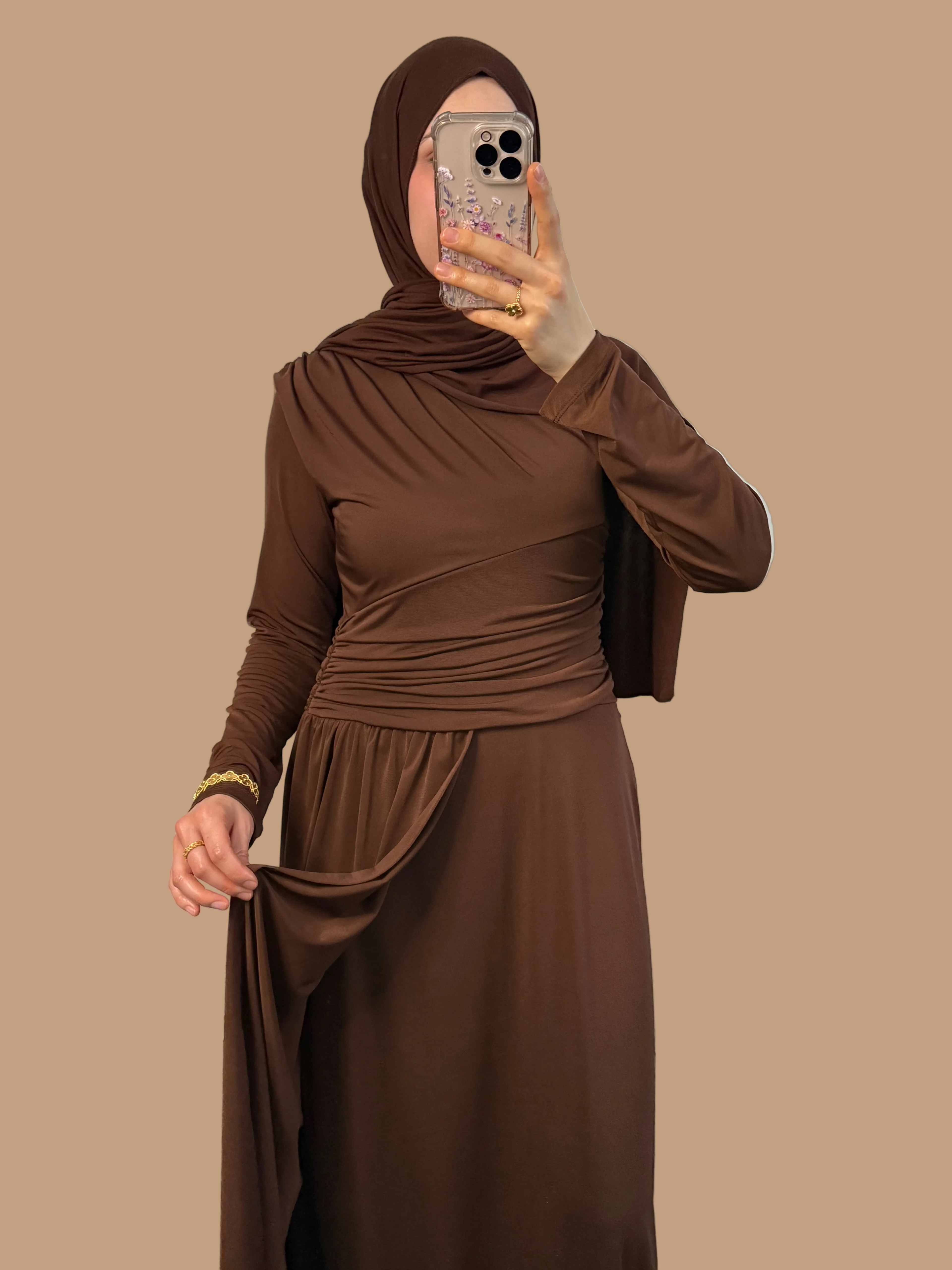 Draped Dress Drapiertes Maxikleid