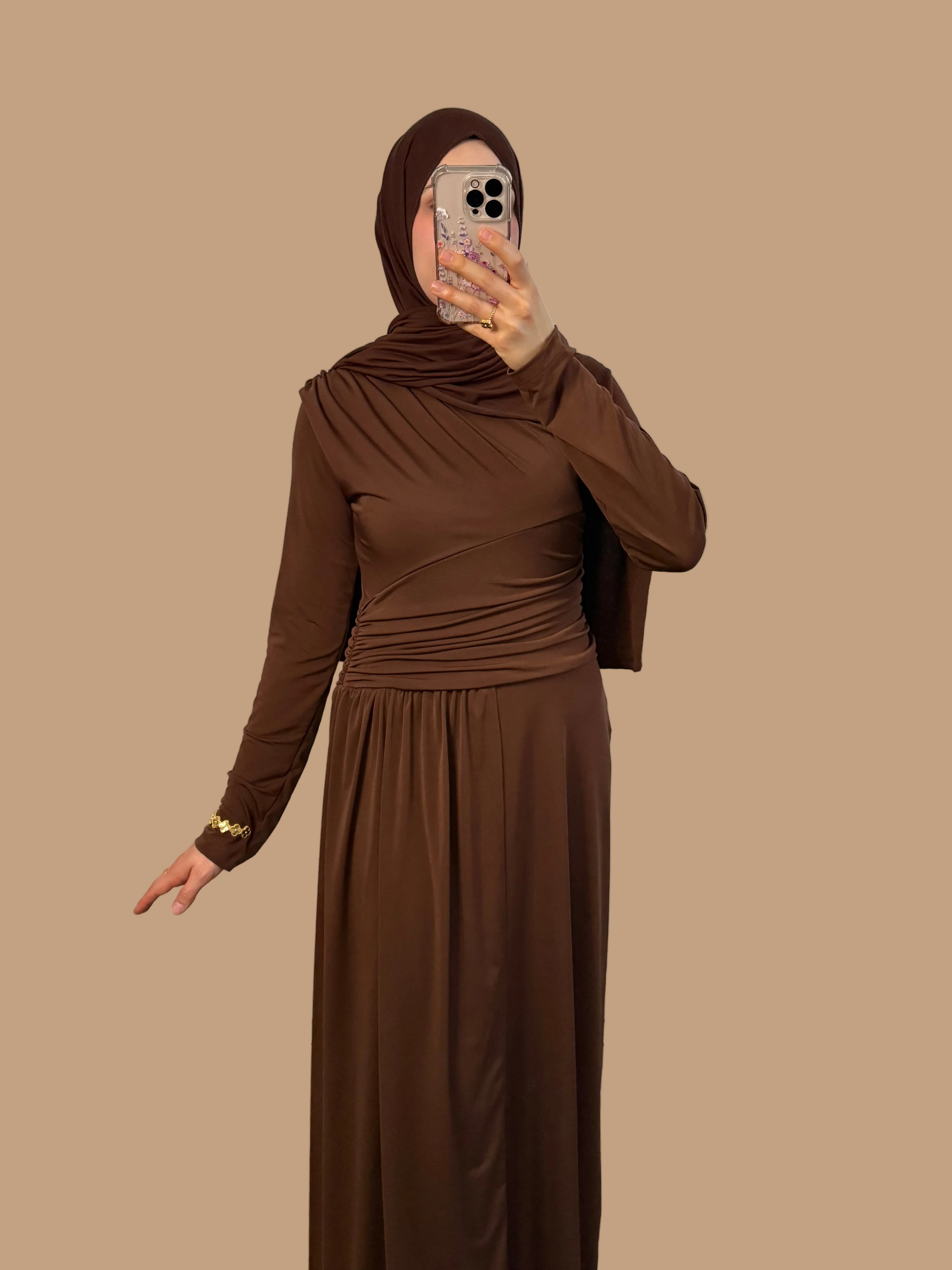 Draped Dress Drapiertes Maxikleid